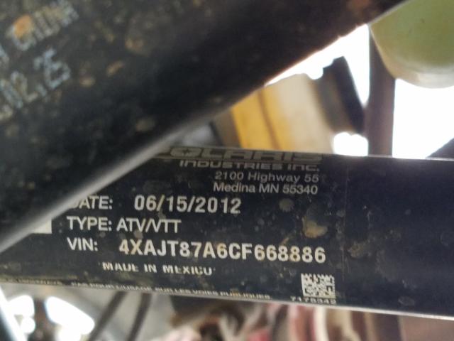 2012 POLARIS RANGER RZR - 4XAJT87A6CF668886