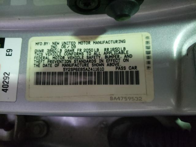 2010 PONTIAC VIBE 5Y2SP6E85AZ411610