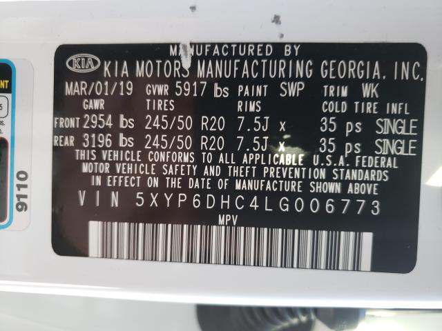 2020 KIA TELLURIDE 5XYP6DHC4LG006773