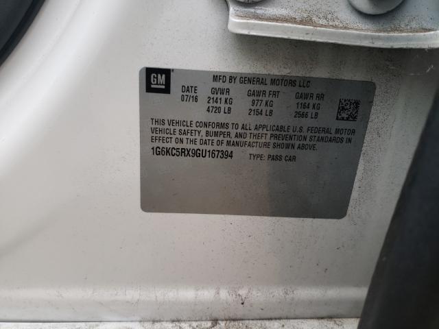 2016 CADILLAC CT6 LUXURY 1G6KC5RX9GU167394