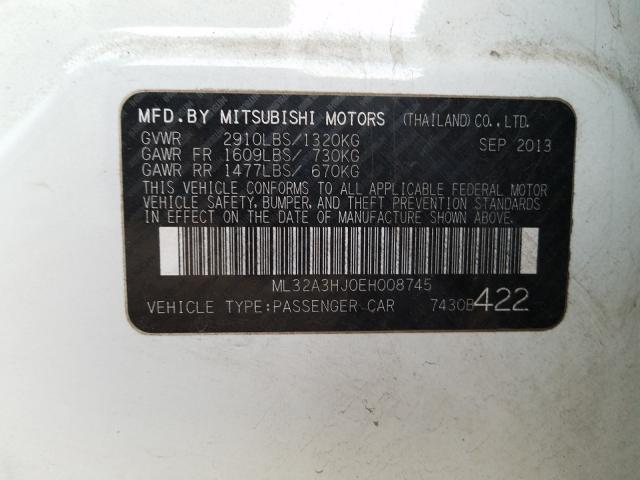 2014 MITSUBISHI MIRAGE DE ML32A3HJ0EH008745