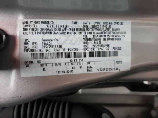 2012 FORD FOCUS SE - 1FAHP3F27CL456739