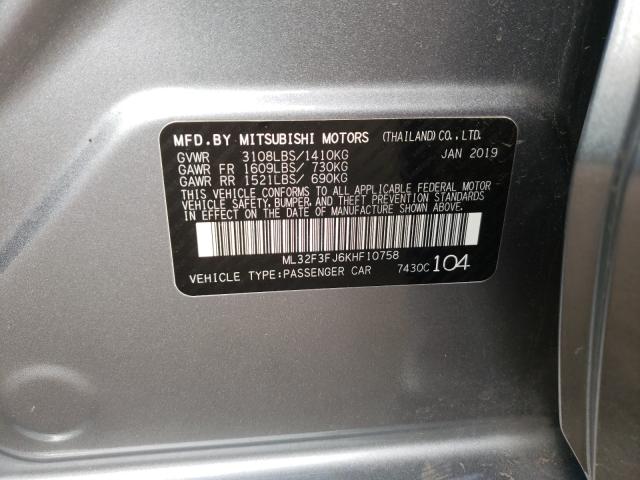 2019 MITSUBISHI MIRAGE G4 ML32F3FJ6KHF10758