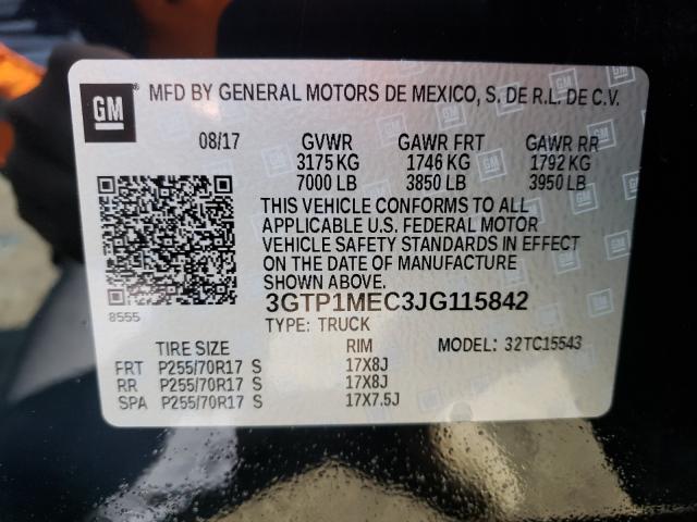 2018 GMC SIERRA C15 - 3GTP1MEC3JG115842
