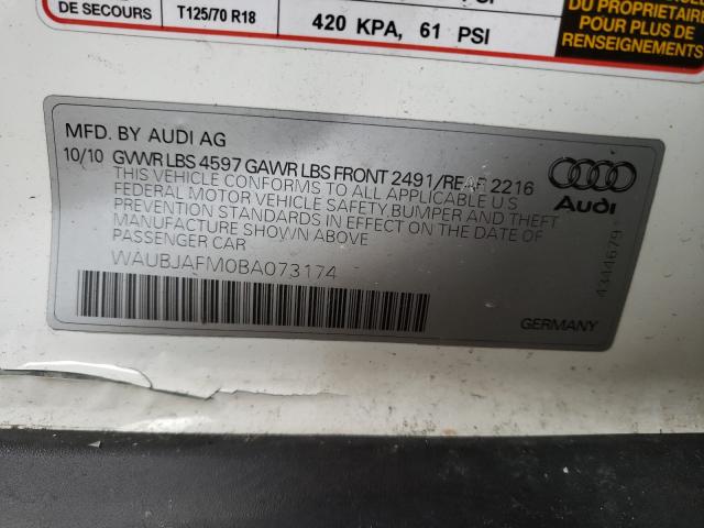 2011 AUDI A3 PREMIUM WAUBJAFM0BA073174
