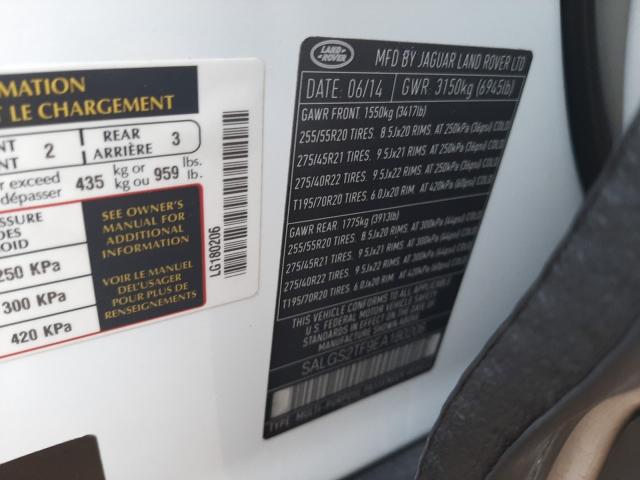 2014 LAND ROVER RANGE ROVE SALGS2TF9EA180206