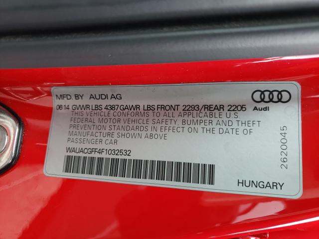 2015 AUDI A3 PREMIUM WAUACGFF4F1032532