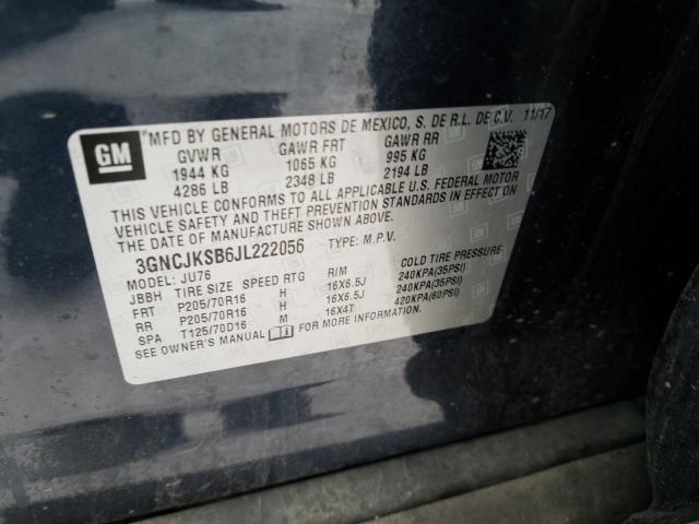 2018 CHEVROLET TRAX LS 3GNCJKSB6JL222056