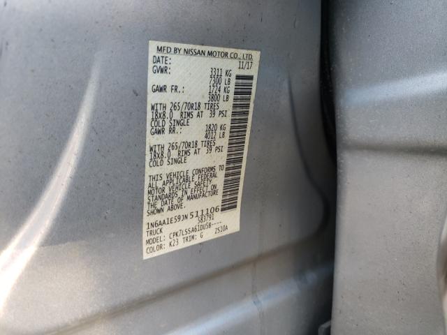 2018 NISSAN TITAN SV 1N6AA1E59JN511106