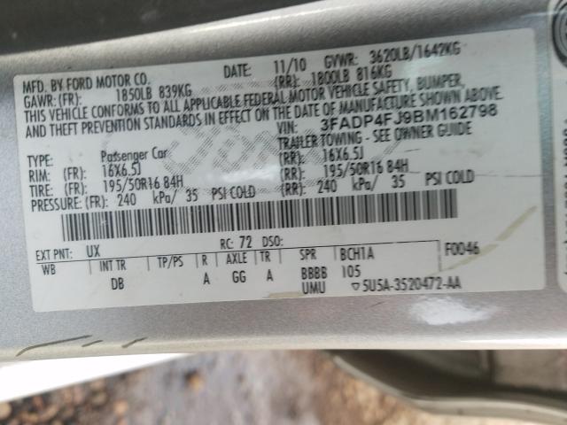 2011 FORD FIESTA SES 3FADP4FJ9BM162798