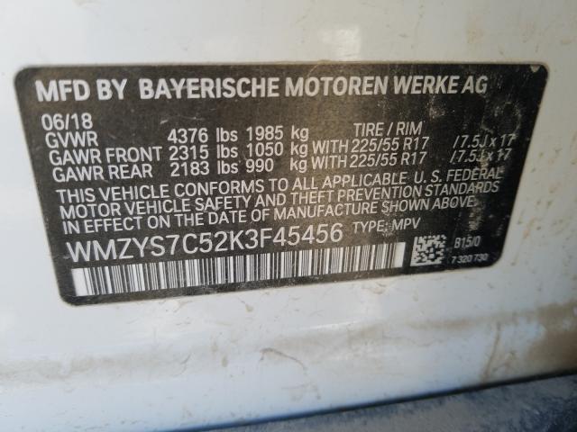 2019 MINI COOPER COU WMZYS7C52K3F45456