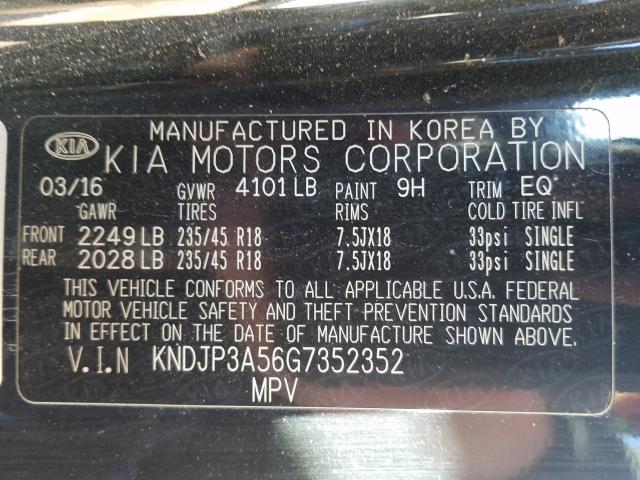 2016 KIA SOUL PLUS KNDJP3A56G7352352