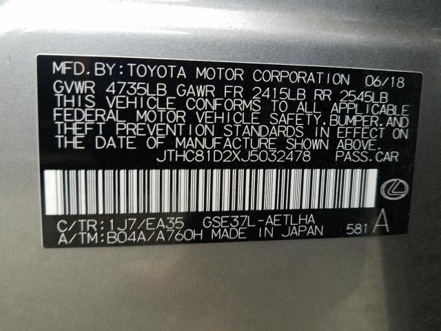 2018 LEXUS IS 300 JTHC81D2XJ5032478