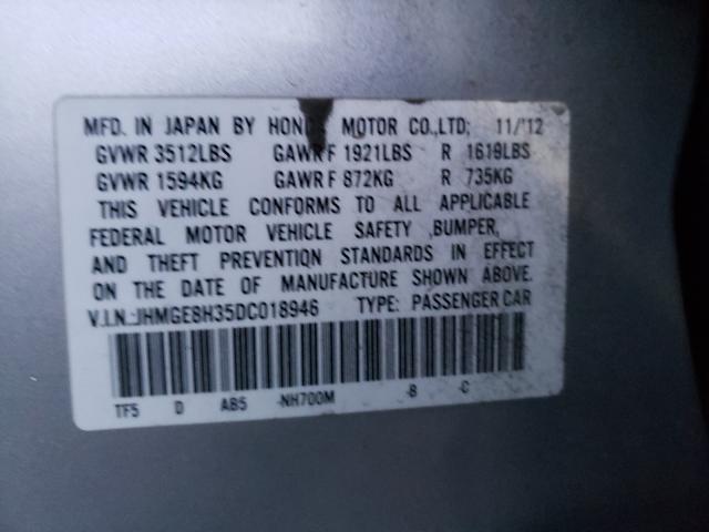 2013 HONDA FIT JHMGE8H35DC018946