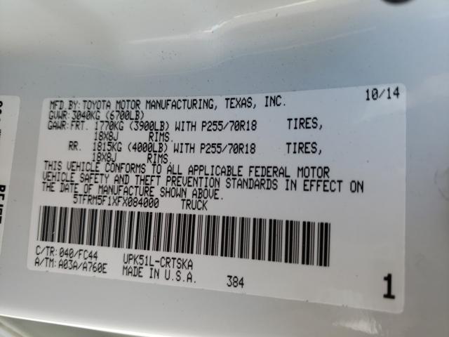 2015 TOYOTA TUNDRA DOU 5TFRM5F1XFX084000