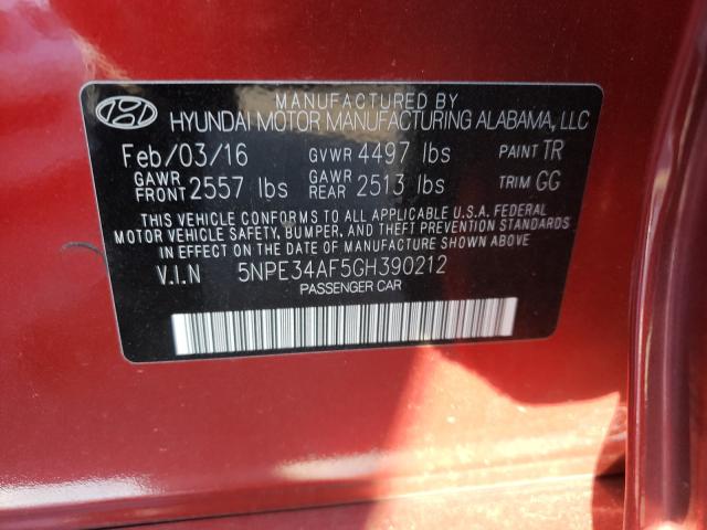 2016 HYUNDAI SONATA SPO - 5NPE34AF5GH390212