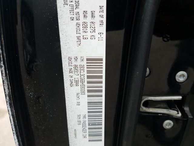 2011 DODGE CHARGER 2B3CL3CG6BH593393