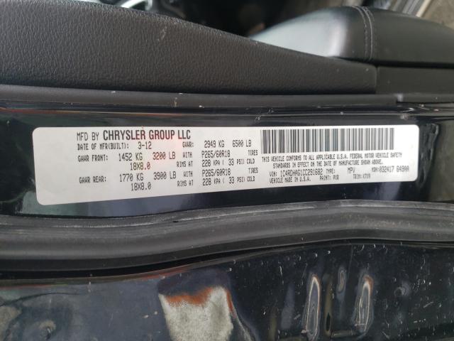 2012 DODGE DURANGO SX 1C4RDHAG1CC291682