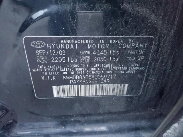 2010 HYUNDAI ELANTRA TO KMHDB8AE5AU059717