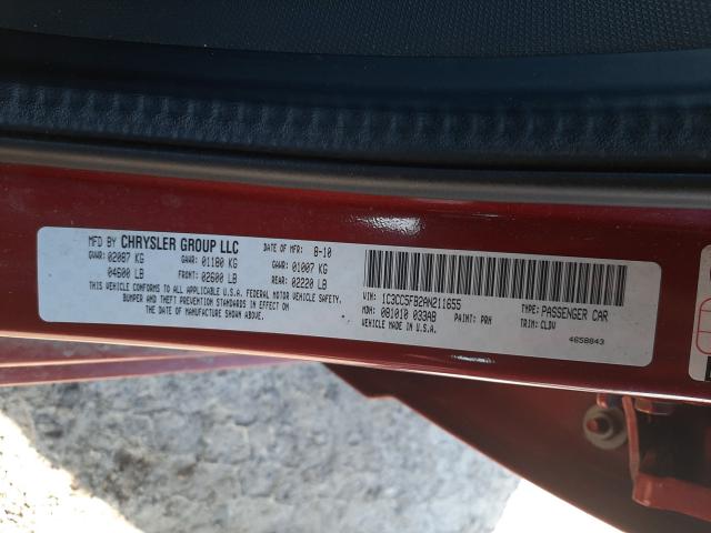 2010 CHRYSLER SEBRING LI 1C3CC5FB2AN211655