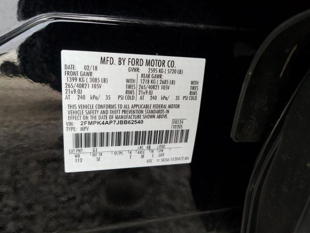 2018 FORD EDGE SPORT 2FMPK4AP7JBB62540