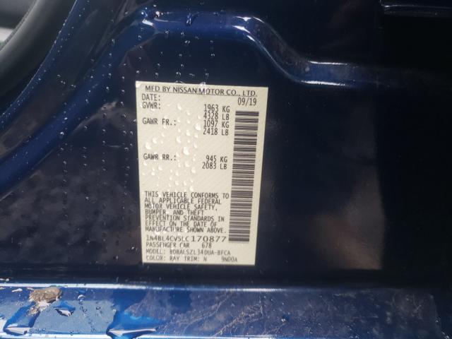 2020 NISSAN ALTIMA SR 1N4BL4CV5LC170877