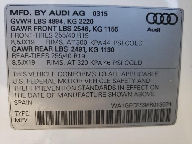2015 AUDI Q3 PRESTIG WA1GFCFS9FR013674