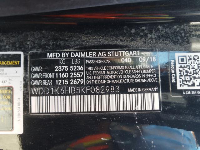2019 MERCEDES-BENZ E 450 WDD1K6HB5KF082983