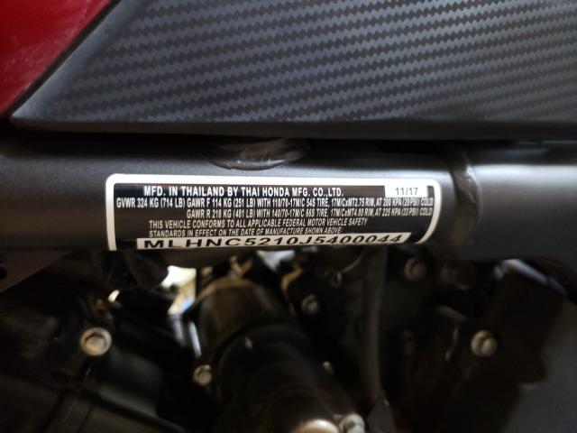 2018 HONDA CB300 F MLHNC5210J5400044