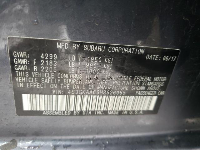 2017 SUBARU IMPREZA 4S3GKAA66H3626065