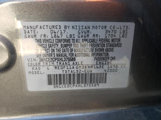 2017 NISSAN VERSA NOTE 3N1CE2CPXHL375589