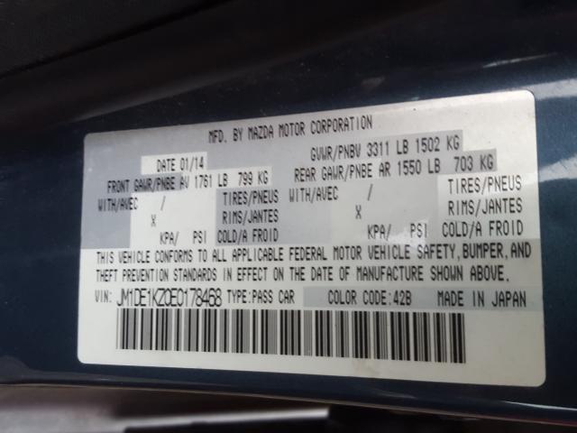 2014 MAZDA MAZDA2 SPO JM1DE1KZ0E0178468
