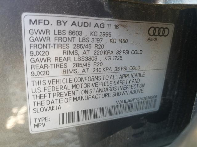 2017 AUDI Q7 PREMIUM WA1LABF75HD036906