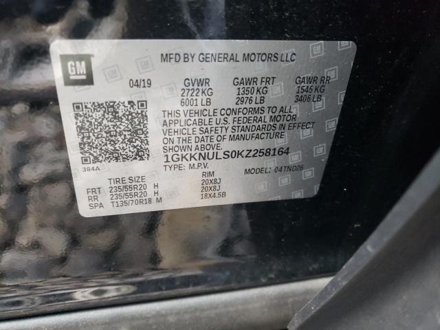 2019 GMC ACADIA SLT 1GKKNULS0KZ258164