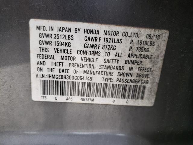 2013 HONDA FIT JHMGE8H30DC064149