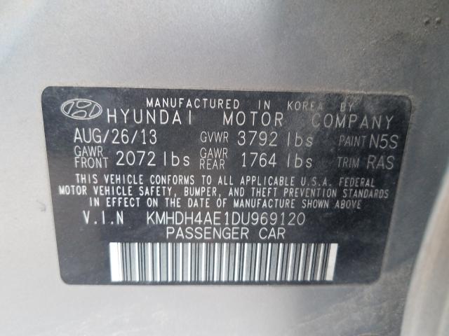 2013 HYUNDAI ELANTRA GL KMHDH4AE1DU969120