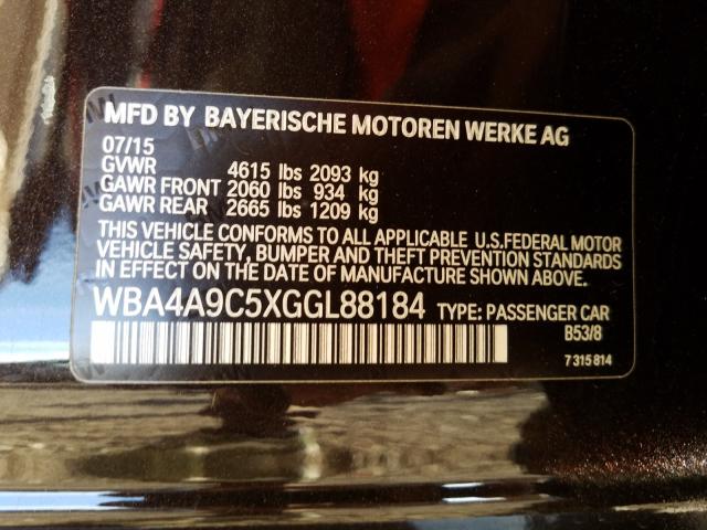 2016 BMW 428 I GRAN WBA4A9C5XGGL88184