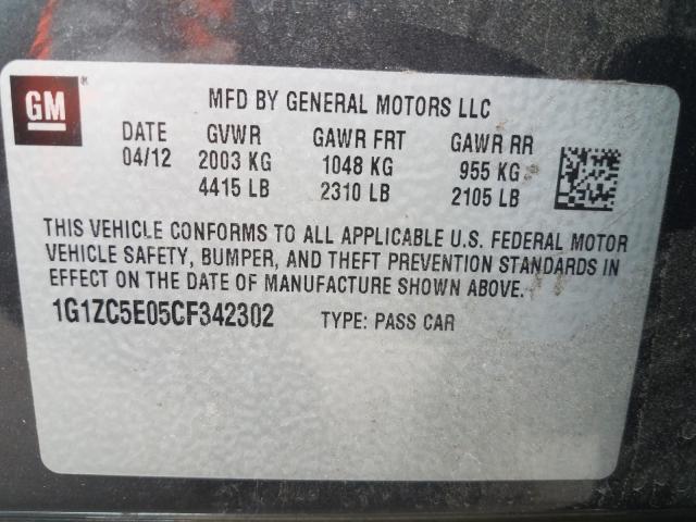 2012 CHEVROLET MALIBU 1LT - 1G1ZC5E05CF342302