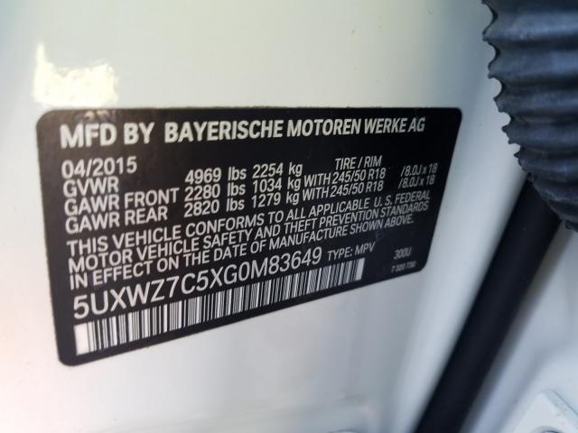 2016 BMW X3 SDRIVE2 5UXWZ7C5XG0M83649