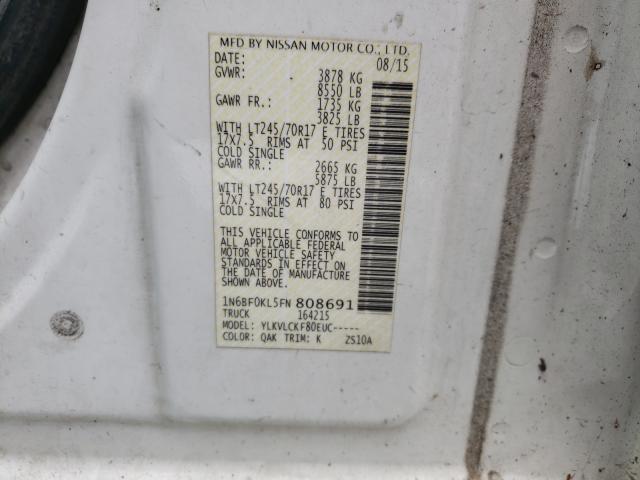2015 NISSAN NV 1500 1N6BF0KL5FN808691