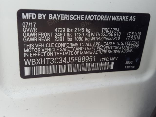 2018 BMW X1 XDRIVE2 - WBXHT3C34J5F88951