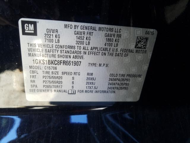 2015 GMC YUKON SLT 1GKS1BKC8FR661907