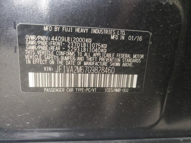 2016 SUBARU WRX STI JF1VA2M67G9828460