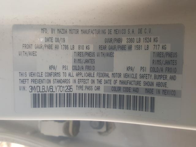 2020 TOYOTA YARIS LE 3MYDLBJV6LY701295