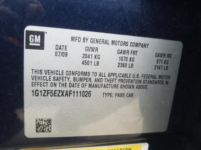 2010 CHEVROLET MALIBU HYB 1G1ZF5EZXAF111026