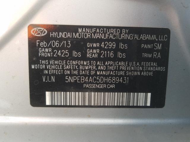 2013 HYUNDAI SONATA GLS 5NPEB4AC5DH689431