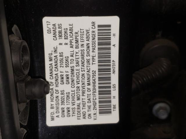 2017 HONDA CIVIC TOUR 2HGFC1F93HH647952