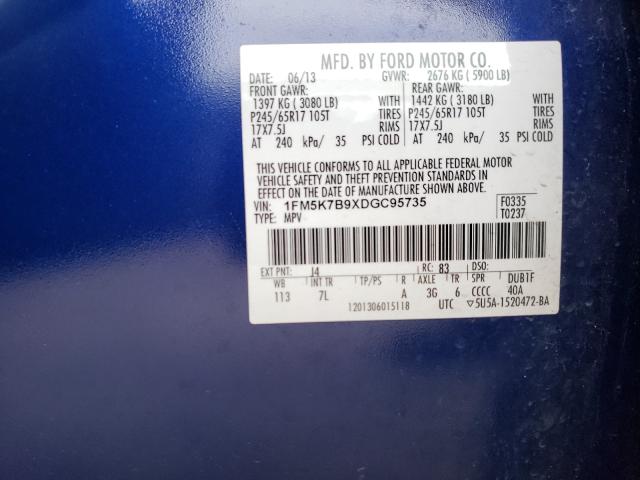 2013 FORD EXPLORER 1FM5K7B9XDGC95735