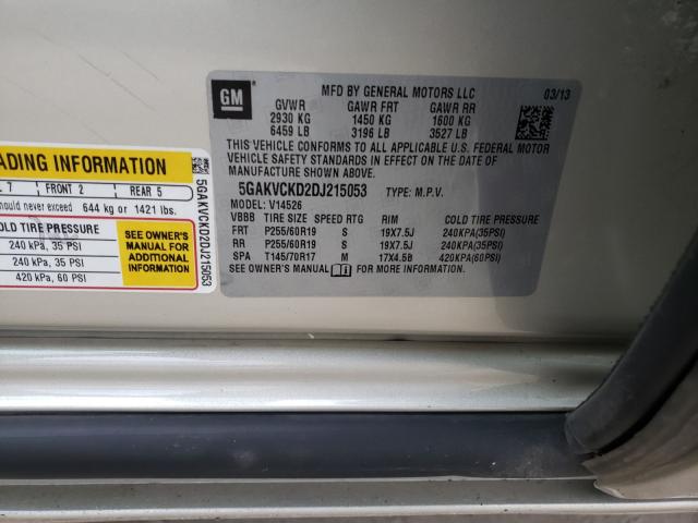 2013 BUICK ENCLAVE 5GAKVCKD2DJ215053