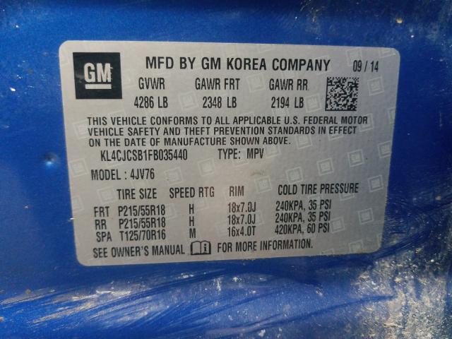2015 BUICK ENCORE KL4CJCSB1FB035440